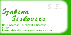 szabina siskovits business card